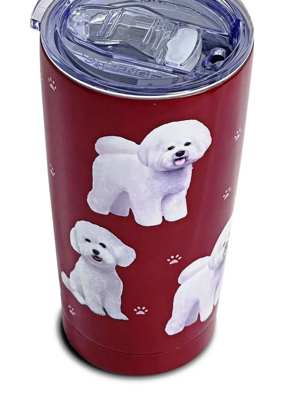 Bichon Frise SERENGETI 20 oz Red Ultimate Insulated Tumbler Stainless Steel New